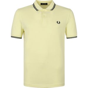 Fred Perry - Polo M3600 Tipped Geel - Slim-fit - Heren Poloshirt Maat S