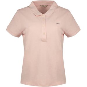 Gant Slim Sheild Cap Pique Korte Mouw Poloshirt Roze L Vrouw