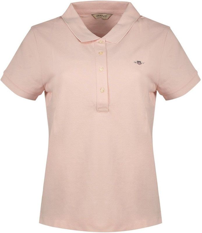 Gant Slim Sheild Cap Pique Korte Mouw Poloshirt Roze L Vrouw