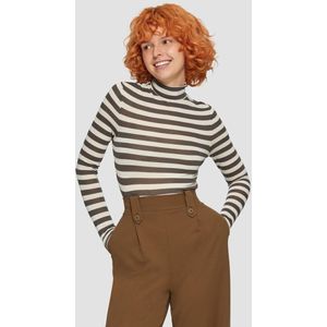 T-shirt - Gestreept - Lange Mouwen - Slanke Pasvorm