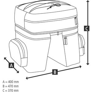 Fietstas voor bagagedrager - 3-delige fietstassenset afneembare rugzak bagagedragertas zwart Waterproof bicycle bag