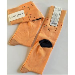 Happy socks ""Hysteria"" knie kousen met aan bovenzijde voorzien van pailletten, maat 39 - 41
