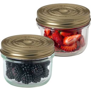 4x Weckpotten/inmaakpotten met schroefdeksel 350 ml - Inmaakpotten - Weckpotten - D 10,0 cm