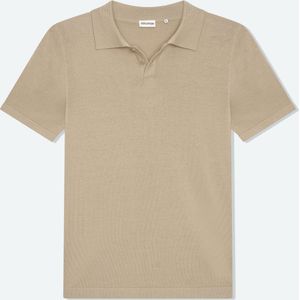 Solution Clothing Purdy - Casual Poloshirt - Regular Fit - Knoopsluiting - Volwassenen - Heren - Mannen - Taupe - Beige - M