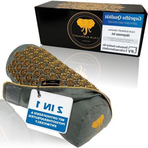 Kniekussen 2-in-1 acupressuurkussen - ergonomisch steunkussen tegen kniepijn - extra hoge knierol
