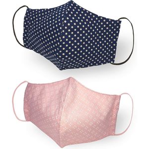 Katoenen 2-laags Mondmaskers - Wasbaar en Herbruikbaar voor Volwassenen - 2 Stuks