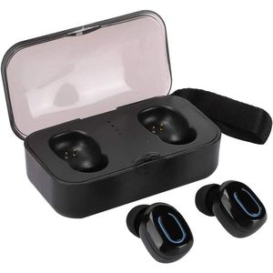 Draadloze Bluetooth-oortelefoon TI8S - Draagbare mini-stereosport-headsets met oplaaddoos (Zwart)