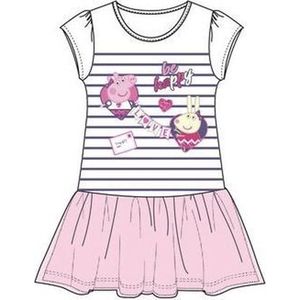 Peppa Pig jurk - met tule rok - wit/roze - maat 110 (5 jaar)