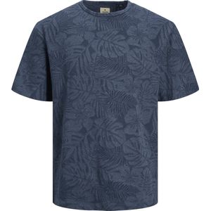 Jack & Jones T-shirt - Regular Fit - Blauw - 4XL Grote Maten