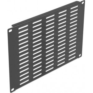 Delock - 10 inch - Netwerkkastpaneel - Zwart - 4U met Ventilatiesleuven