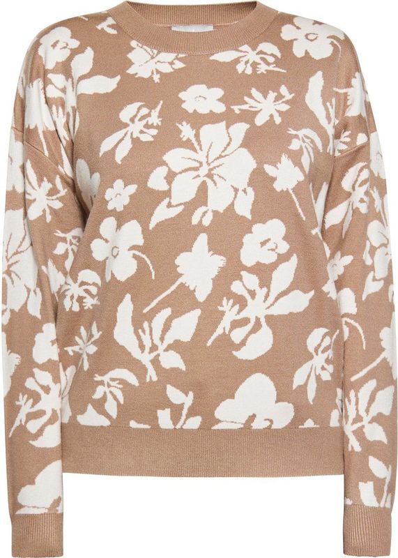 usha - Pullover - Met Bloemenmotief - Relaxed Fit - Lange Mouwen
