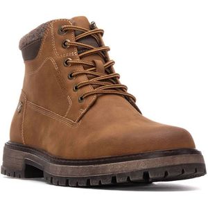 Refresh - 17321702-MARRON - Enkellaarsjes - Bruin - Plat - Ritssluiting - Casual