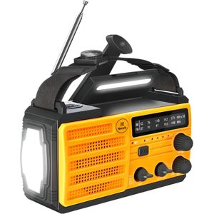 Nereb – Noodradio met Zaklamp - Dynamo - Zonnepaneel - Powerbank - AM/FM