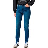 Wrangler - Straight Mid-Rise Jeans - Blauw - Katoen - Comfortabele Stretch