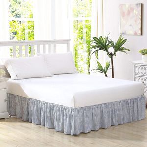 Katoenen ruches bedrok lichtgewicht woondecoratie met klassieke stijl (blauw koningin) - Laura Ashley Home