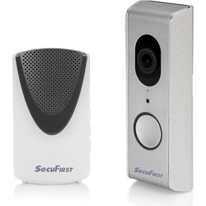 SecuFirst DID701S Slimme Wifi deurbel met camera met draadloze gong Zilver Grijs - 1080P