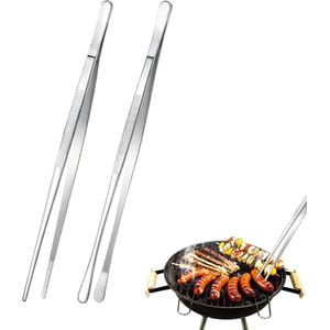 Keukenpincet - Roestvrij staal - 2 stuks - 25 cm