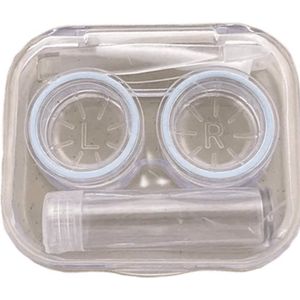 DrPhone LensLock – Transparante Contactlensbehuizing – Met Pincet en Lenzenvloeistof Flesje - Contactlenzendoosje - Bewaardoosje lenzen - Lenzenhouder