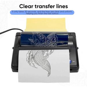 Tattoo Stencil Printer – Tattoo Printer – Thermische Printer - Inclusief Transfer Papier - Zwart