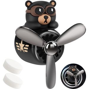 Cartoon Beer Pilot Auto Diffuser Luchtverfrisser - Automotive Ventilator Vent Clips - Auto-interieur Decoratie Accessoires - Met 2 x Aromatherapie Tabletten auto accessoires