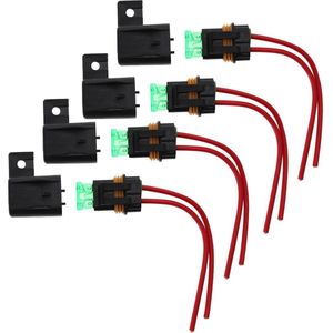 4 Stks Waterdichte Zekeringhouder Bedrading-Harnas - Auto Vrachtwagens Boten Jachten - 30A Zekeringhouder - Kabel Accessoires - 12AWG 15cm .