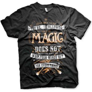 Harry Potter Heren Tshirt -L- Magic Zwart