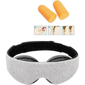 Sleep Mask -inclusief oordoppen-Ervaar het deze slaapmasker - 100% verduisterend - Zeer comfortabel - Geen druk op ogen/oogleden - Volledig verstelbaar voor een perfecte pasvorm - Zacht en ademend materiaal