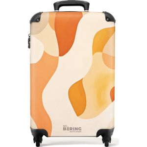 NoBoringSuitcases.com® - Handbagage koffer lichtgewicht - Reiskoffer trolley - Abstracte vormen - Rolkoffer met wieltjes - Past binnen 55x40x20 en 55x35x25