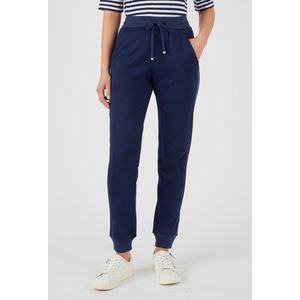 Damart - Broek van twee materialen gemoltoneerd met fleece voering - Dames - Blauw - XS