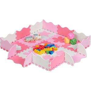 34-delige puzzelmat (roze/lichtroze) voor kinderen - EVA foam, zonder schadelijke stoffen