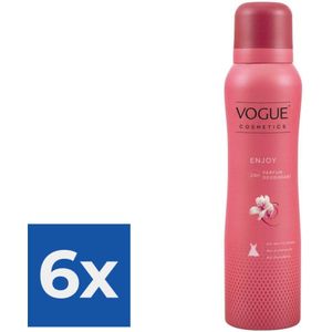Vogue Enjoy Parfum Deodorant 150 ml - Voordeelverpakking 6 stuks