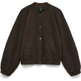Vero Moda - Vmleonie Ls Sweat Bomber - Vest - Chocolate Torte - Dames