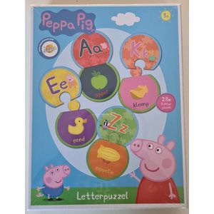 Peppa Pig letterpuzzel - Peppa Big - Puzzel - Kinderpuzzel - 3+ - Kinderen - Cadeau - Puzzelen - Puzzelstukjes - Leren lezen - School - Schrijven - Zoon - Dochter - Kleindochter - Kleinzoon - Educatief - Verjaardagscadeau