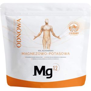 Magnesium-kaliumzout KŁODAWSKA Mg12 ODNOWA Magnesium-kaliumzout KŁODAWSKA Mg12 ODNOWA 4kg - Natuurlijk regenererend badzout, 8 verzorgende behandelingen voor gezondheid en ontspanning.