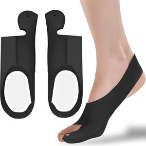 JHubers Goods - Orthese voor Hallux Valgus Correctie - Verstelbare Plaat - Maat M - Zwart - Snelere Pijnverlichting