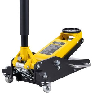 Krik - Laag Profiel - Hydraulische High-Performance Aluminium Racekrik - Geel - Hefvermogen 2 Ton - Hefbereik 3,2 Tot 14,6 Inch
