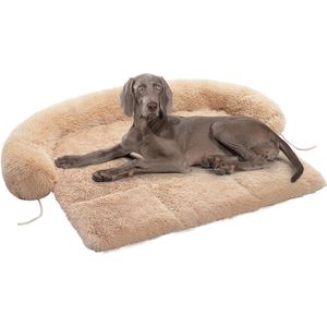 One stop shop - Luxe Hondenmat Extra Comfy - Hondenmand Donut - Hondenbed - Hondendeken Bank - 90 x 80 cm - Dierenkussen voor hond of kat - Beige