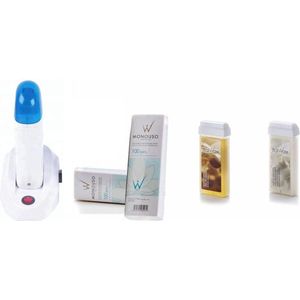ItalWax Waxverwarmer Set - Inclusief Basisstation, 2 Waxpatronen en Strips - Eenvoudig & Snel