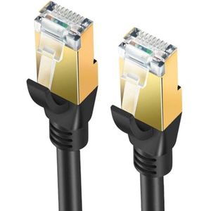 20m Cat 8 Netwerkkabel - 40Gbit 2000MHz Ethernet Kabel RJ45 LAN DSL, Zwart
