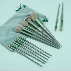 Mack-up kwasten - set - 13 stuks - groen