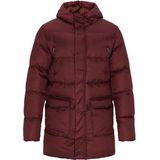 MO - Gewatteerde Jas - Bordeaux - Met Capuchon - Normale Pasvorm