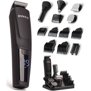 Finez 12-in-1 ""Smooth Operator"" Baardtrimmer Mannen - IPX7 Waterdichte Baardtrimmer & Tondeuse - Trimmer voor Baard - Neustrimmer - Bodygroomer