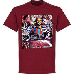 Ronaldinho Barca Comic T-shirt - Rood - XL
