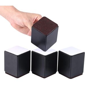 Bedverhogers 3-inch 4-Pack - Heavy Duty Meubelverhogers - Koolstofstaal - Sofa Tafel Stoel - Onderkussen - Vloeren Bescherming
