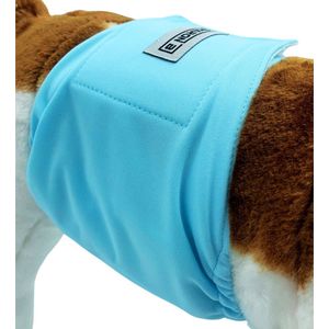 Hondenluier reu - Lichtblauw - Maat XXL - Wasbaar - Verstelbaar 86-108 cm