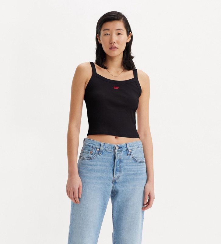 Levi's - A7420-0010 - Sportieve Top - Zwart - Katoen - Mouwloos