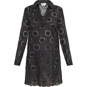 usha - A-lijn Jurk - Katoen - V-hals - Lange Mouwen