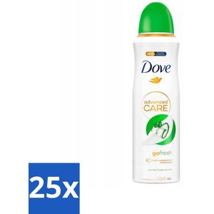 25 x Dove Deodorant Spray - Komkommer & Groene Thee - 200 ml - Verzorgend Deodorant - Huidvriendelijk Deodorant - Alcoholvrij Deodorant - Vegan Deodorant
