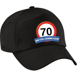70 and still looking good pet / cap zwart voor dames en heren - 70 jaar - baseball cap - verjaardagscadeau petten / caps
