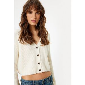 Vest - V-kraag - Met Knoppen - Normale Lengte - Lange Mouw